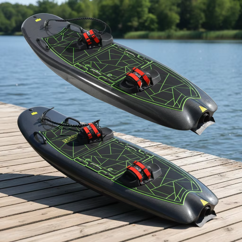 Two HYDEMAX electric surfboards